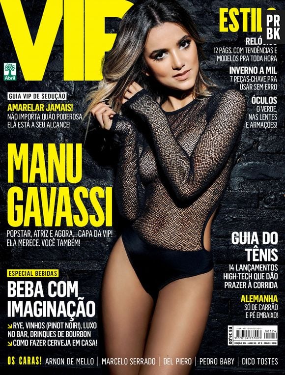 Aos 23 anos, Manu Gavassi posou para a revista 'VIP' de lingerie