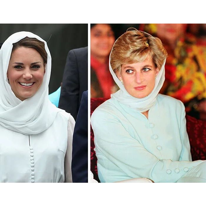 Kate usou lenço para visitar a Malásia, assim como Diana usou para visitar o Paquistão