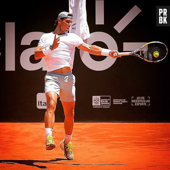 Rafael Nadal em treino para o mundial