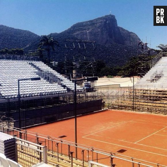 Quadra onde acontecerá o Rio Open 2015, no Rio de Janeiro