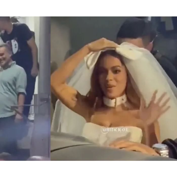 Anitta estava vestida de noiva para clipe do seu novo projeto