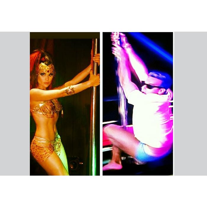 Em seu Instagram, Otaviano Costa compartilou um montagem na qual aparece a sua mulher Flávia Alessandra, na pele da dançarina Alzira de &quot;Duas Caras&quot;, dançando no Pole dance