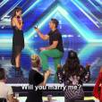 O casal David e Lauren emocionou os jurados e os telespectadores com um pedido de casamento surpresa no reality "X Factor"