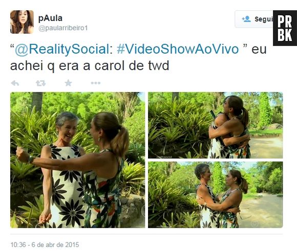 Os internautas brincaram com a semelhança de Cássia Kis e Melissa McBride, a Carol de "The Walking Dead", no "Video Show"