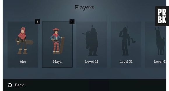 Em "Alto's Adventure" os personagens possuem características únicas!