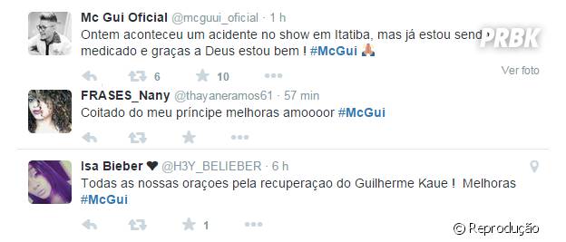 MC Gui recebe carinho dos fãs nas redes sociais
