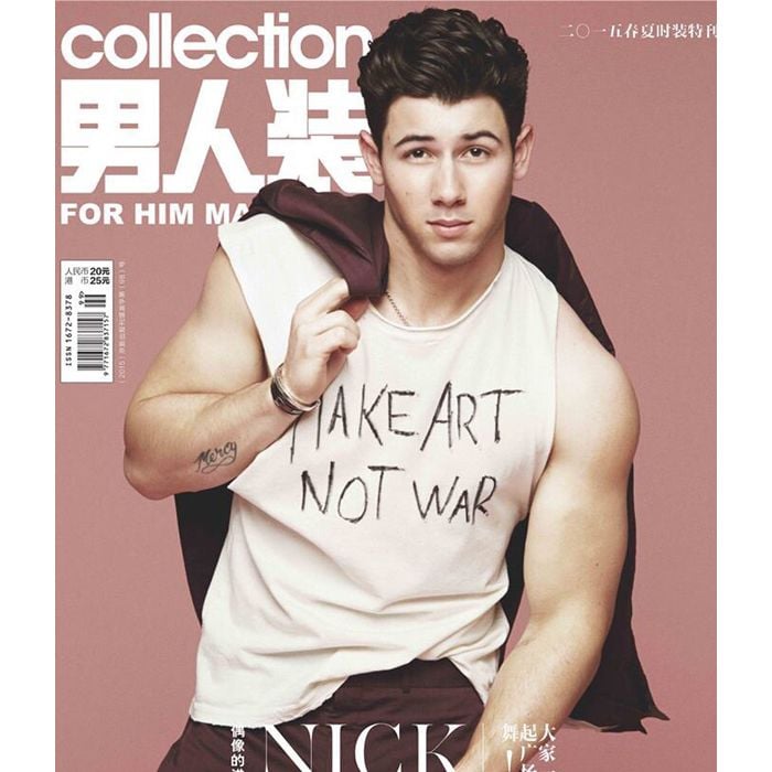  Nick Jonas &amp;eacute; capa da revista asi&amp;aacute;tica For Him&amp;nbsp; 