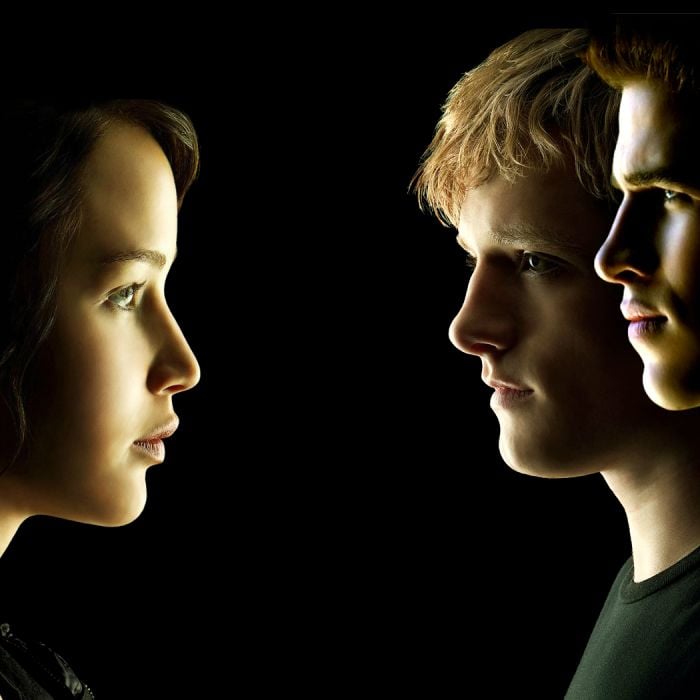 Em &quot;Jogos Vorazes&quot;, Liam Hemsworth, Jennifer Lawrence e Josh Hutcherson interpretam o time de protagonistas formado por Gale, Katniss e Peeta, respectivamente
