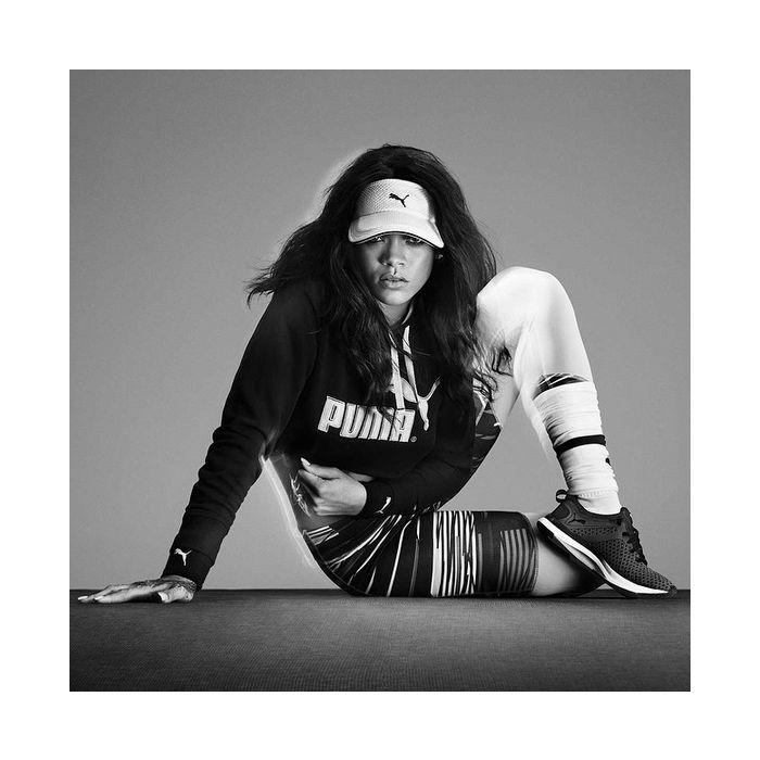  Rihanna, recentemente, divulgou que tamb&amp;eacute;m &amp;eacute; embaixadora da Puma&amp;nbsp; 