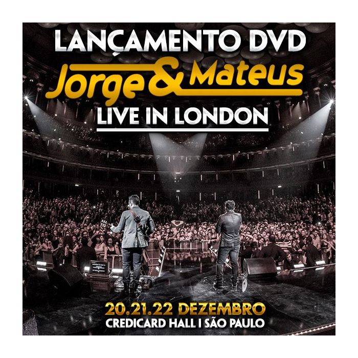 Jorge &amp;amp; Mateus fará shows em São Paulo para lançar &quot;Jorge &amp;amp; Mateus - Live in London - At the Royal Albert Hall&quot;