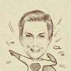 Jorge, da dupla Jorge & Mateus, brincou de caricatura no app MomentCam