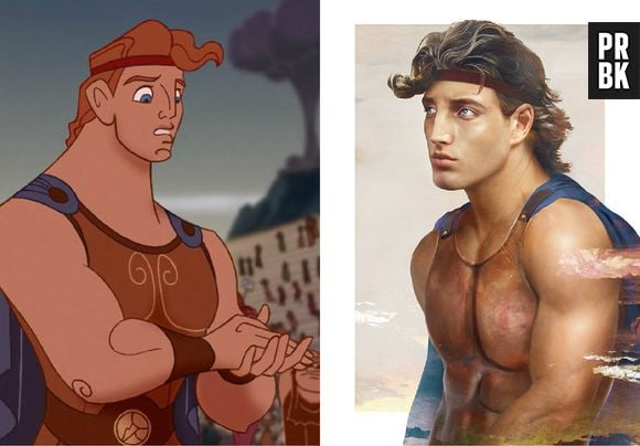 Qual versão dos personagens da Disney você prefere? Hércules desenho animado ou realista?