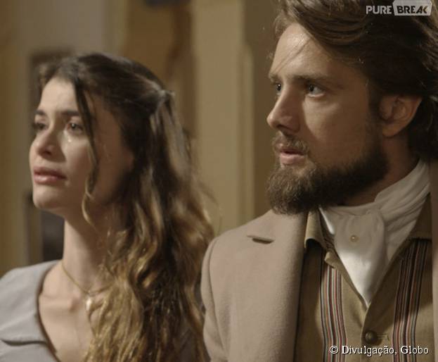 Em "Além do Tempo", Pedro (Emílio Dantas) revela toda a verdade de Lívia (Alinne Moraes) para Felipe (Rafael Cardoso)!