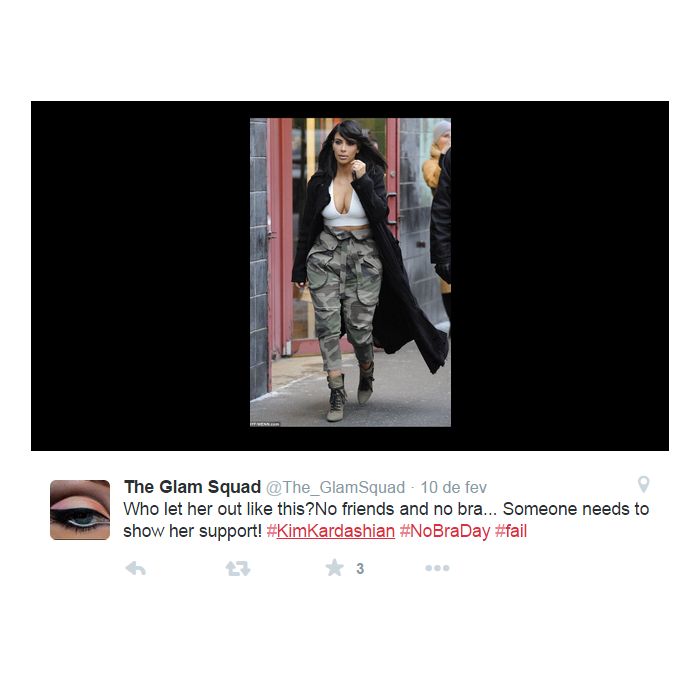 Com muito resPEITO, Kim Kardashian tem uma foto marcada no #NoBraDay