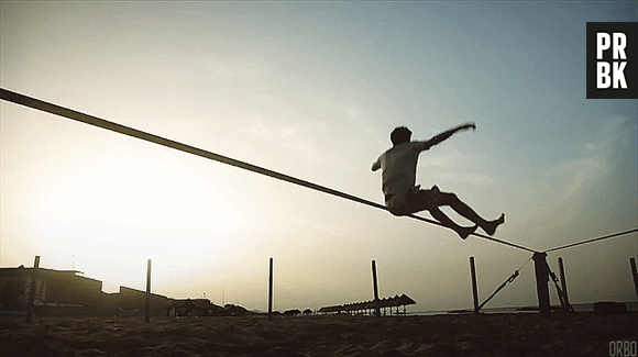 Slackline para relaxar!