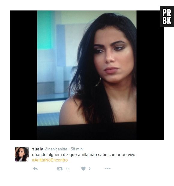 Os fãs de Anitta não quiseram saber dos haters durante o "Encontro com Fátima Bernardes"