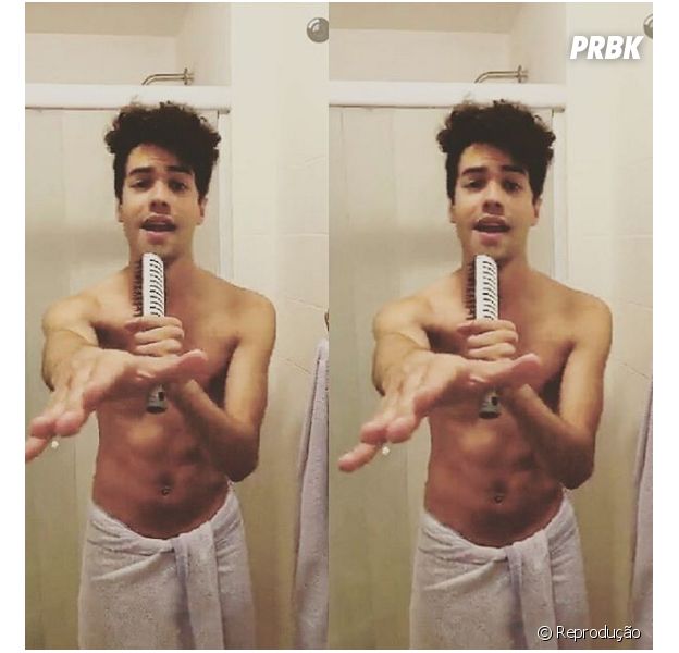 Sam Alves faz vídeo e surge de toalha no Snapchat