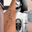 Como Lady Gaga. veja os famosos que têm clichês tatuados na pele!