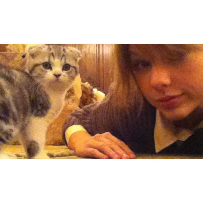 Indo para os felinos, Taylor Swift é dona da gatinha Meredith. Vontade de morder, gente!