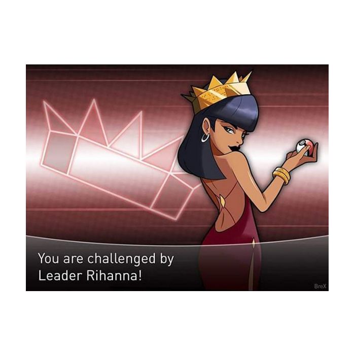 Rihanna seria uma poderosa líder de ginásio Pokémon do tipo Terra. Já imaginou batalhar com ela?