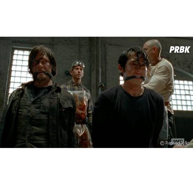 Em "The Walking Dead", Glenn (Steven Yeun) e Daryl (Norman Reedus) corriam risco de vida