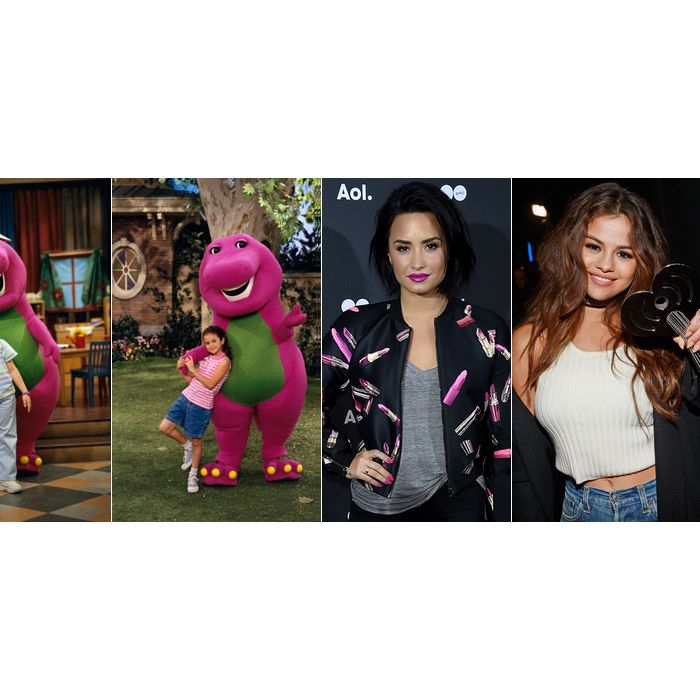 Demi Lovato e Selena Gomez brilhavam ainda crianças em &quot;Barney e Seus Amigos&quot;
