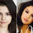 Selena Gomez também muda bastante sem maquiagem