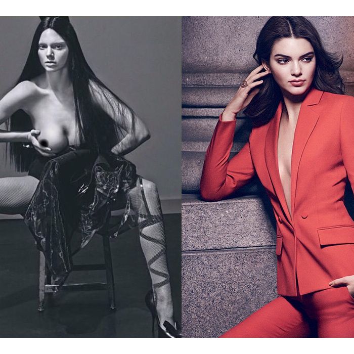 Os seios da Kendall Jenner estão super modificados no Photoshop na revista Love