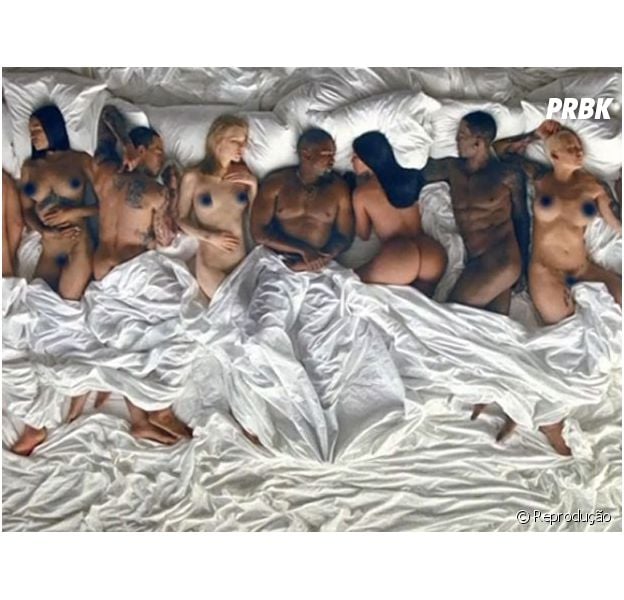 Taylor Swift, Rihanna, Chris Brown e mais celebridades aparecem nuas no clipe do Kanye West!