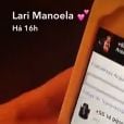 Larissa Manoela mostra quantidade de mensagens após ter número do celular vazado