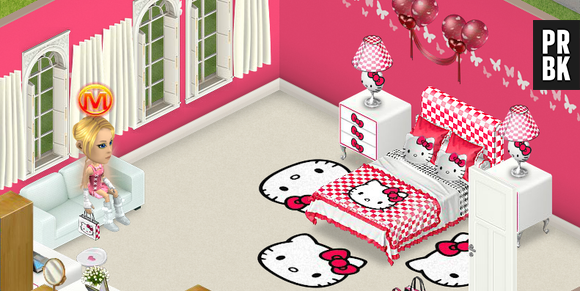 Alguns instens especiais como esses da "Hello Kitty" estão presentes em "Minimundos" para você decorar sua casa.