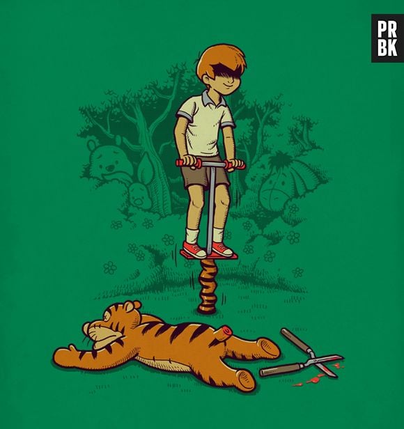 Christopher Robin não estava contente apenas com seu Ursinho Puff e quis um pula-pula. 