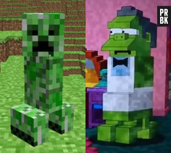 "Os Simpsons" homenageam "Minecraft" e Moe - dono do bar - acaba virando Creeper - monstro verde do game