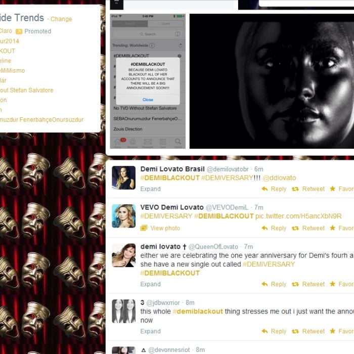  No Twitter, a hashtag &quot;#DEMIBLACKOUT&quot; chegou nos trending topics 