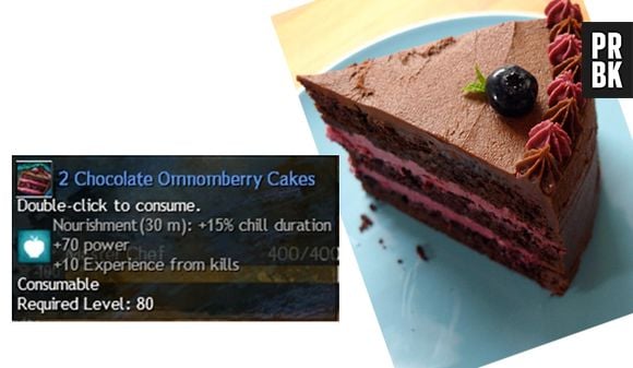 Diretamente das confeitarias de Tyria: Chocolate Omnomberry Cake de "Guild Wars 2"