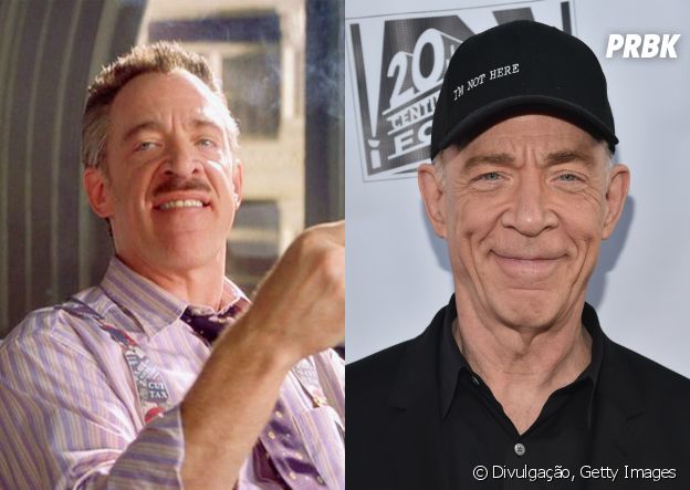 Antes e depois do elenco do primeiro "Homem Aranha": J.K. Simmons