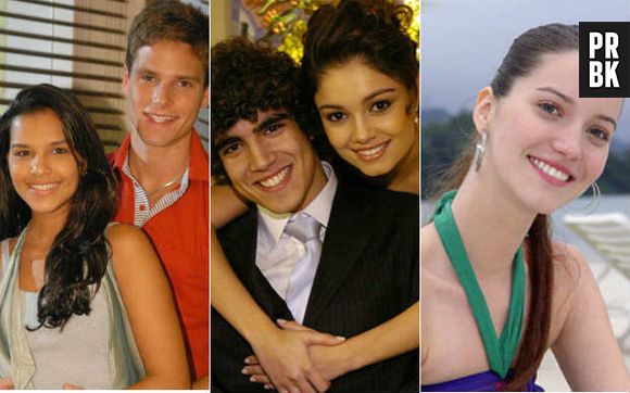 Esses aí também são inesquecíveis! Yasmin (Mariana Rios) com Peralta (Jonatas Faro), Bruno (Caio Castro) com Angelina (Sophie Charlotte) e a vilã Débora (Nathalia Dill) que tentava arruinar os romances e na temporada 2007/09