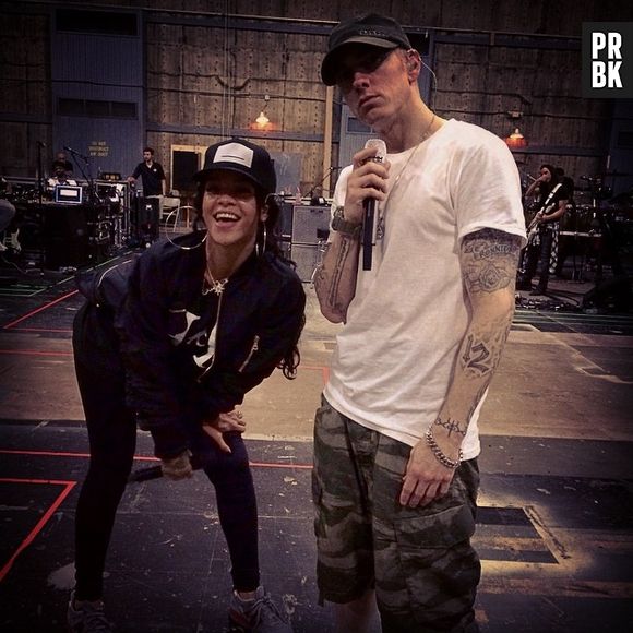 Rihanna e Eminem ensaiam para a "The Monster Tour"