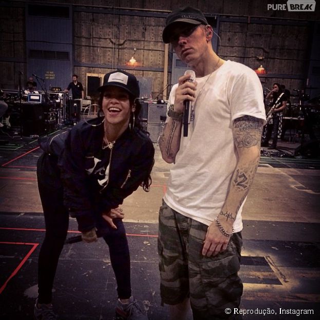 Rihanna e Eminem ensaiam para a "The Monster Tour"