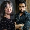 Em "O Outro Lado do Paraíso": Amaro (Pedro Carvalho) se declara para Estela (Juliana Caldas) e a professora aceita casar com ele