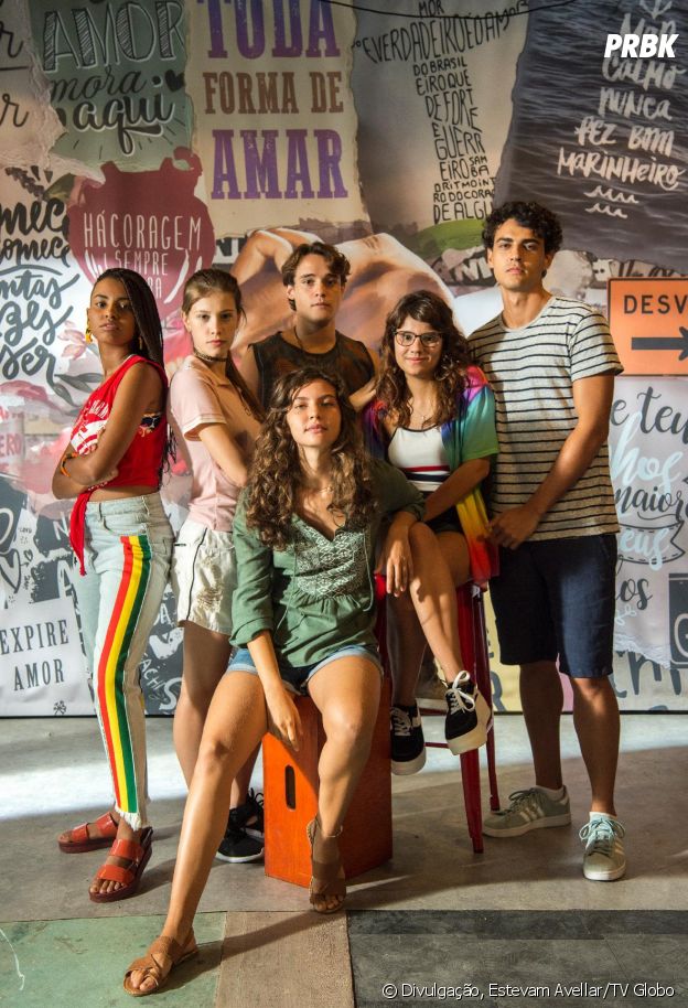 De "Malhação - Toda Forma de Amar": Rita (Alanis Guillen), Raissa (Dora de Assis), Thiago (Danilo Maia), Jaqueline (Gabz), Guga (Pedro Alves) e Anjinha (Caroline Dallarosa) são os novos protagonistas