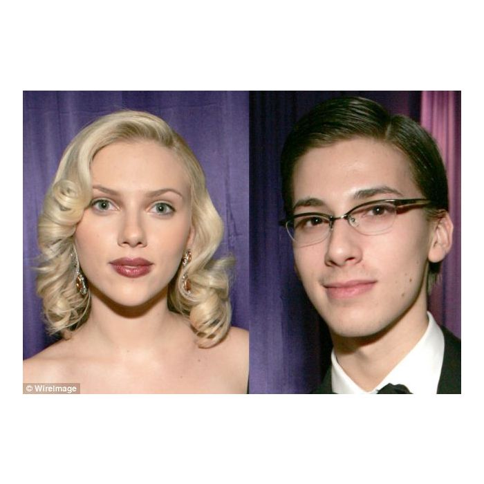 Scarlett Johansson e sua versão masculina, Hunter Johansson
