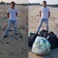 Pessoas recolhem lixo de praias, rios e mais e postam fotos do antes e depois com o #TrashChallenge