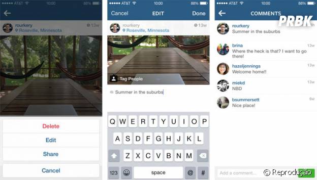 Instagram permite editar legendas das fotos