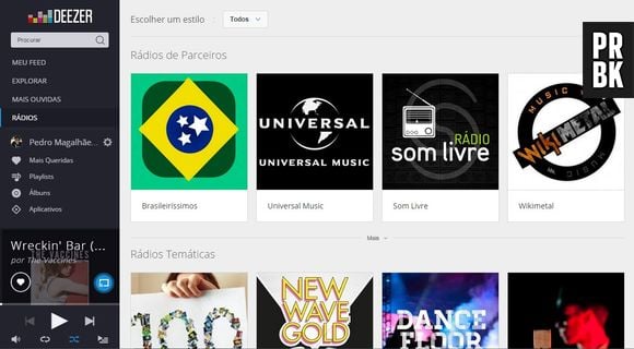 Ouça músicas relacionadas ao seu artista favorito na rádio Deezer