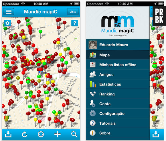 Você pode favoritar os lugares que mais frequenta e acessar o aplicativo “Mandic magiC” offline