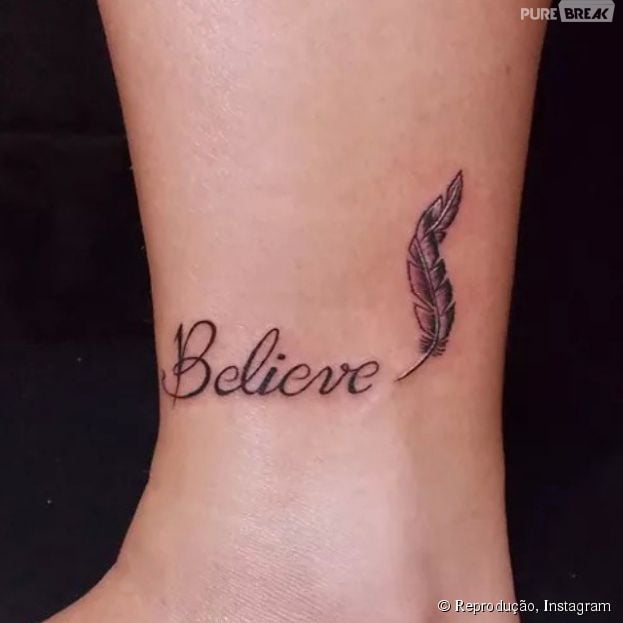 A palavra "Believe" é uma das tattoos mais copiadas de 2014