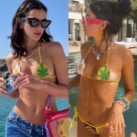 Quem vestiu melhor o biquíni de "maconha": Bruna Marquezine ou Dua Lipa?