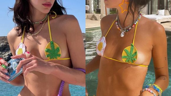 Quem vestiu melhor o biquíni de "maconha": Bruna Marquezine ou Dua Lipa?