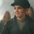 Emma Watson em "De volta a Hogwarts", visitando o Expresso de Hogwarts